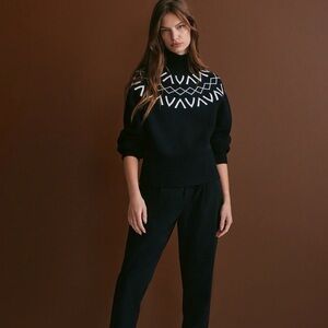 NWT Varley Marcie Fair Isle Yoke Knit size Small